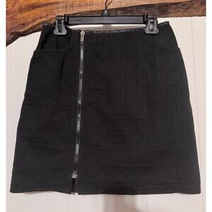 Auth. Vintage Fendi FF Zucca Print Reversible Mini Skirt Size 44/Medium